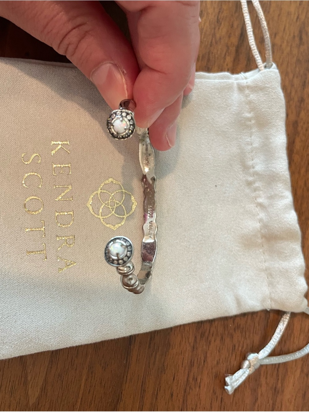 Kendra Scott Silver Ryker Opal Bracelet